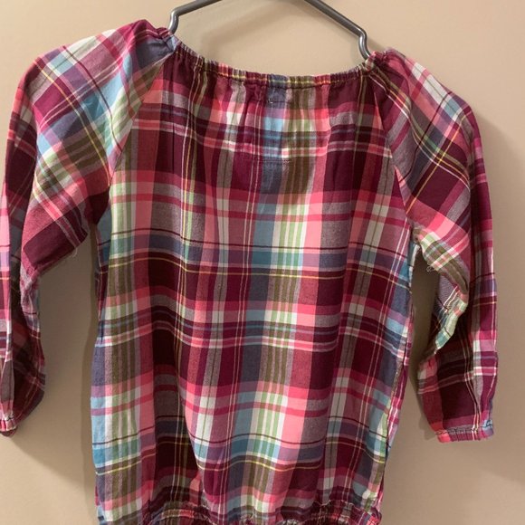H&M Girls plaid top -size 9/10Y - Picture 2 of 3
